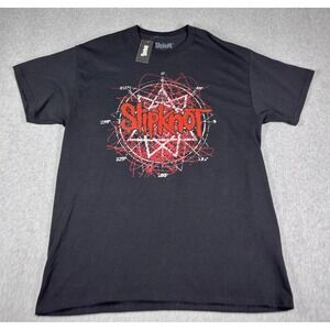 NWT Slipknot T Shirt Size L Black And Red 2022 Band Tee Double Sided